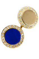 BOUTONS DE MANCHETTES LAPIS LAZULI ET DIAMANTS - Castafiore