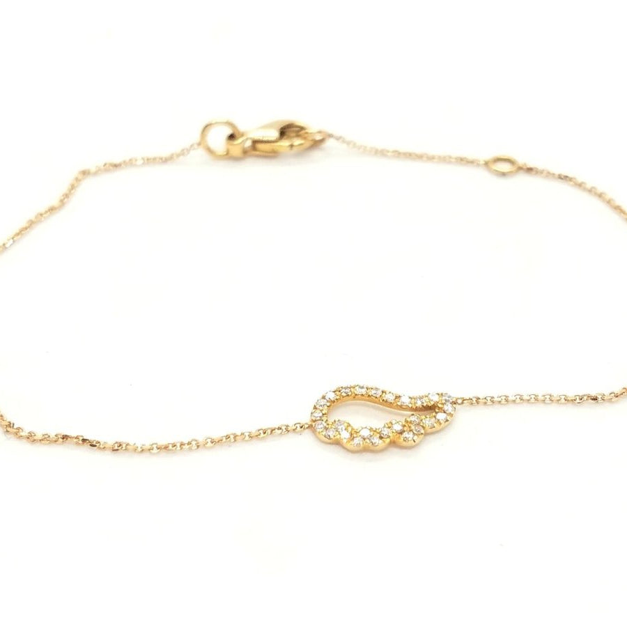 Bracelet Aile d'ange en or rose et en diamants - Castafiore