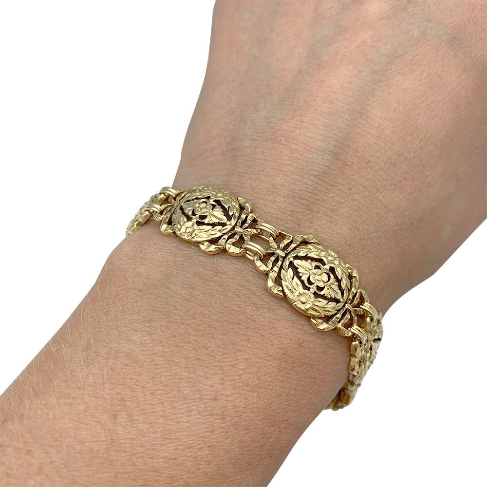 Bracelet ancien en or jaune - Castafiore