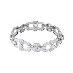 Bracelet Art Déco en platine et diamant - Castafiore