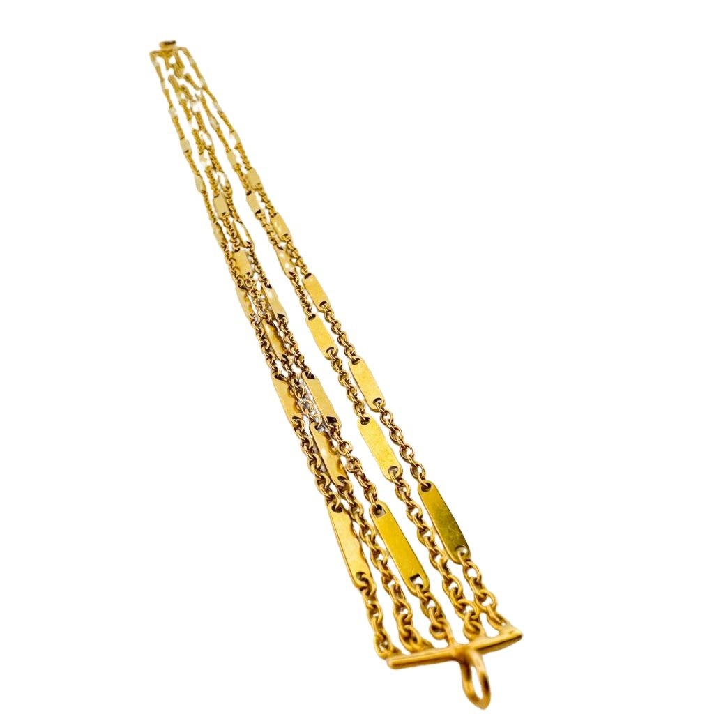 Bracelet avec rangs en or jaune - Castafiore