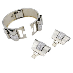 Bracelet BOIVIN Art déco, platine, or blanc et diamants - Castafiore