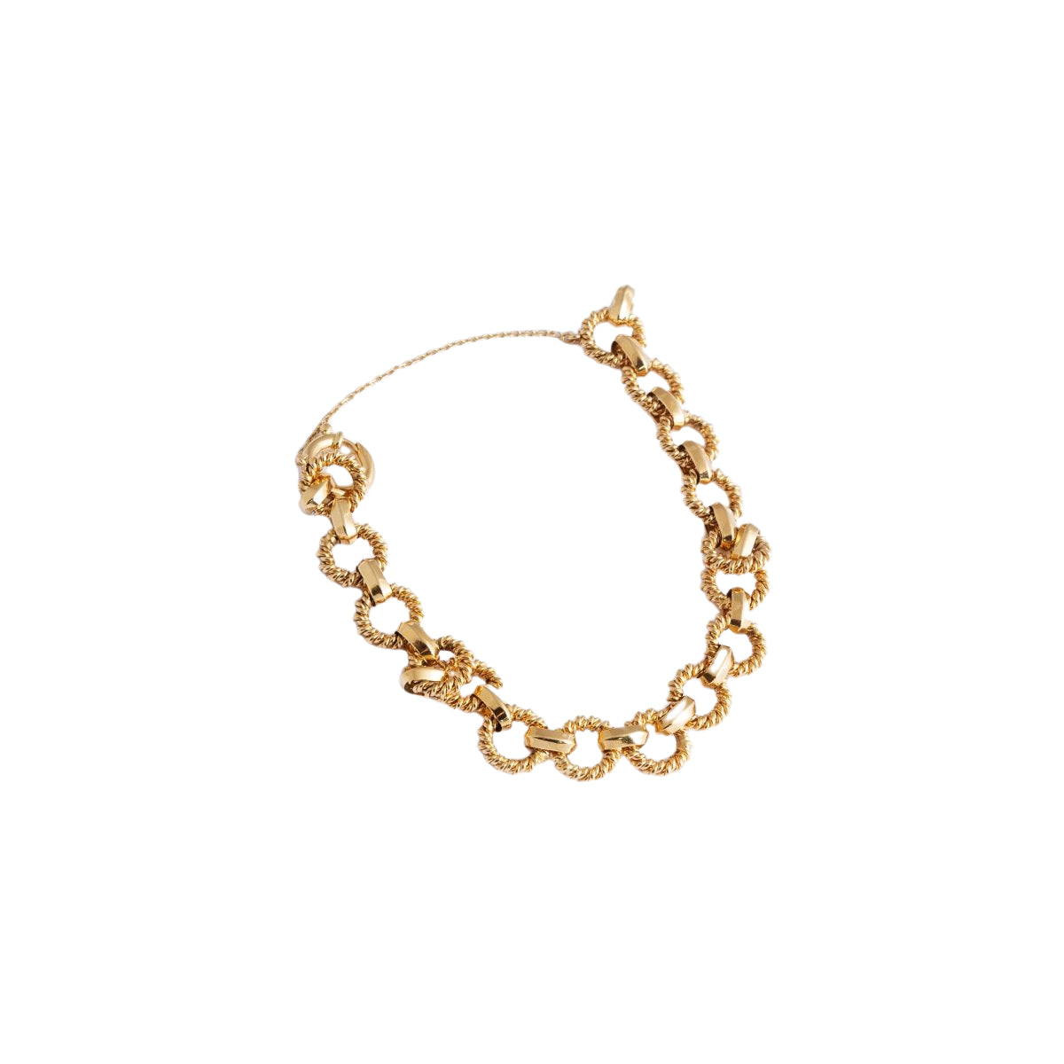 Bracelet BOUCHERON en or jaune composé d'anneaux godronnés - Castafiore