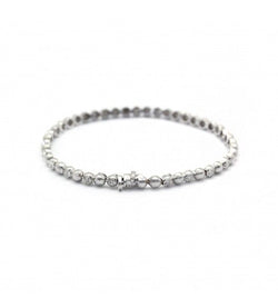 Bracelet boules en or blanc et diamants - Castafiore