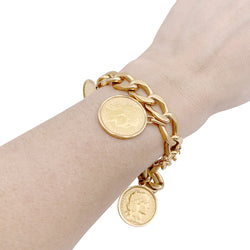 Bracelet breloques pièces de monnaie et sceau - Castafiore