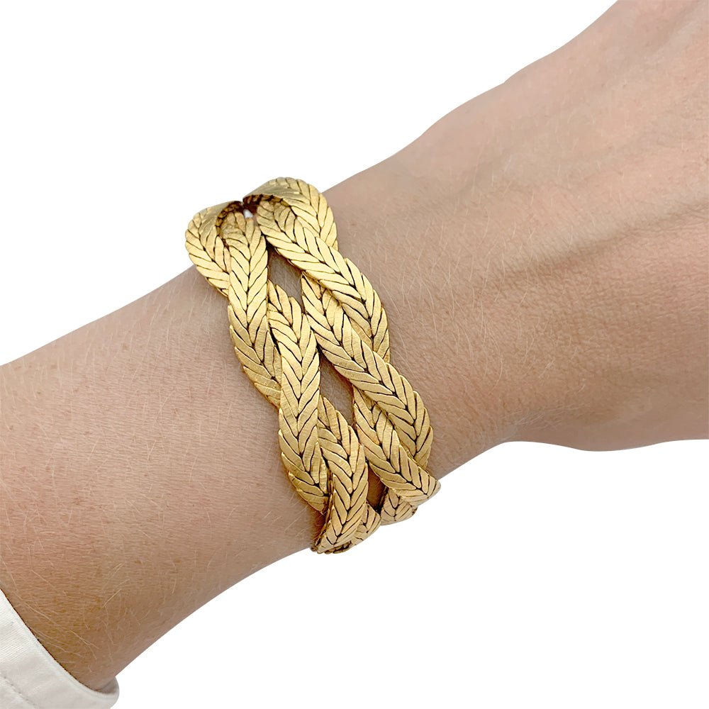 Bracelet Buccellati, tresses en or jaune - Castafiore