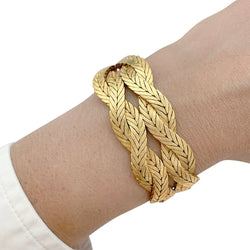 Bracelet Buccellati, tresses en or jaune - Castafiore