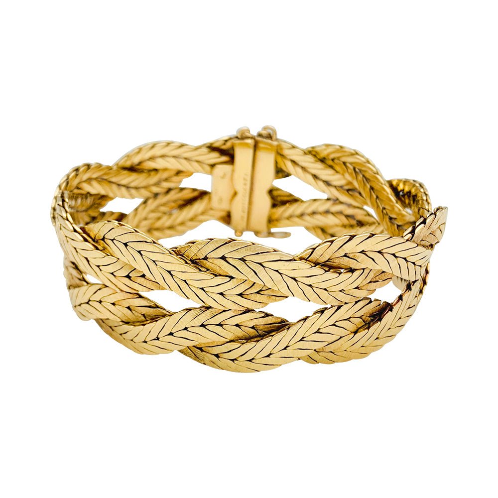 Bracelet Buccellati, tresses en or jaune - Castafiore