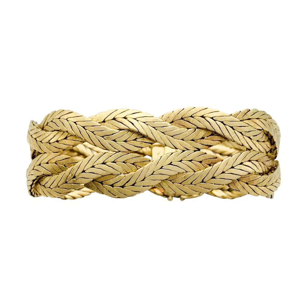 Bracelet Buccellati, tresses en or jaune - Castafiore
