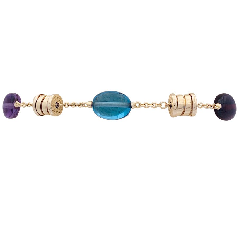 Bracelet BULGARI "B.zero1" en or jaune et pierres de couleur - Castafiore