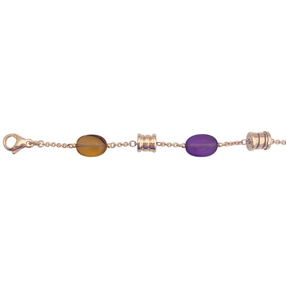 Bracelet BULGARI "B.zero1" en or jaune et pierres de couleur - Castafiore