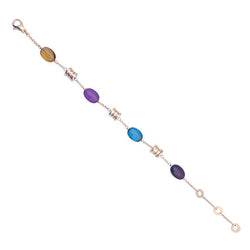 Bracelet BULGARI "B.zero1" en or jaune et pierres de couleur - Castafiore