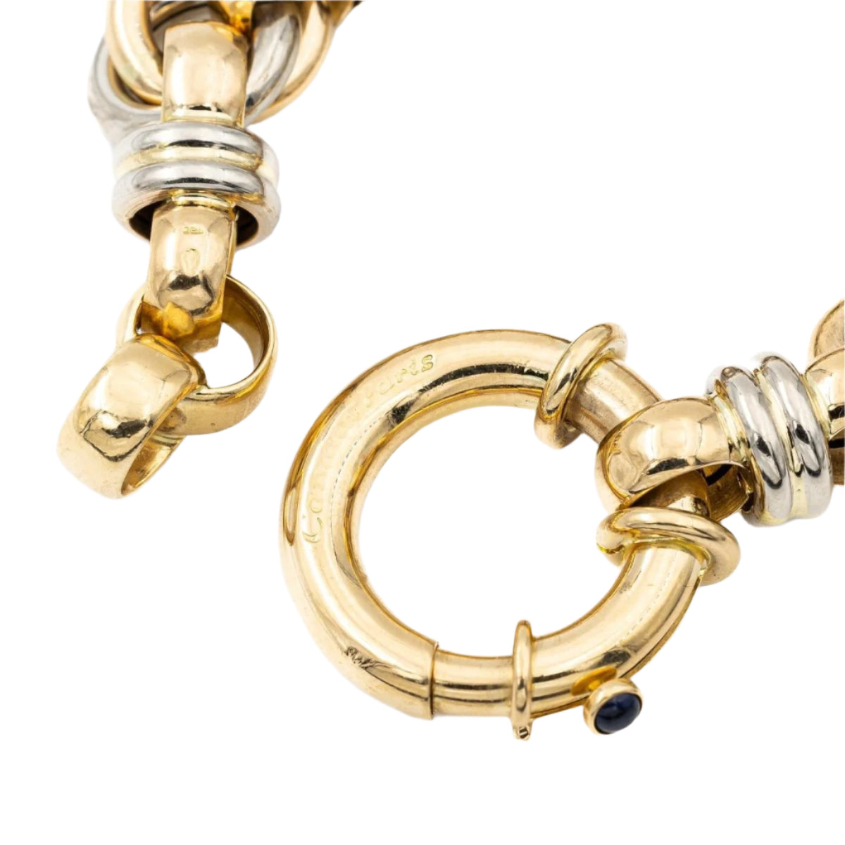 Bracelet CAPLAIN SAINT ANDRÉ, 2 ors et saphir - Castafiore