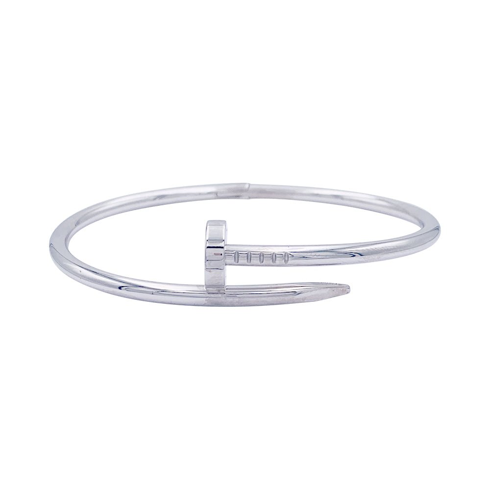 Bracelet Cartier, "Juste un clou", or blanc. - Castafiore