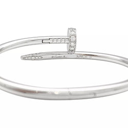 Bracelet Cartier, "Juste un clou", or blanc et diamants - Castafiore