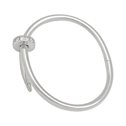Bracelet Cartier, "Juste un clou", or blanc et diamants - Castafiore