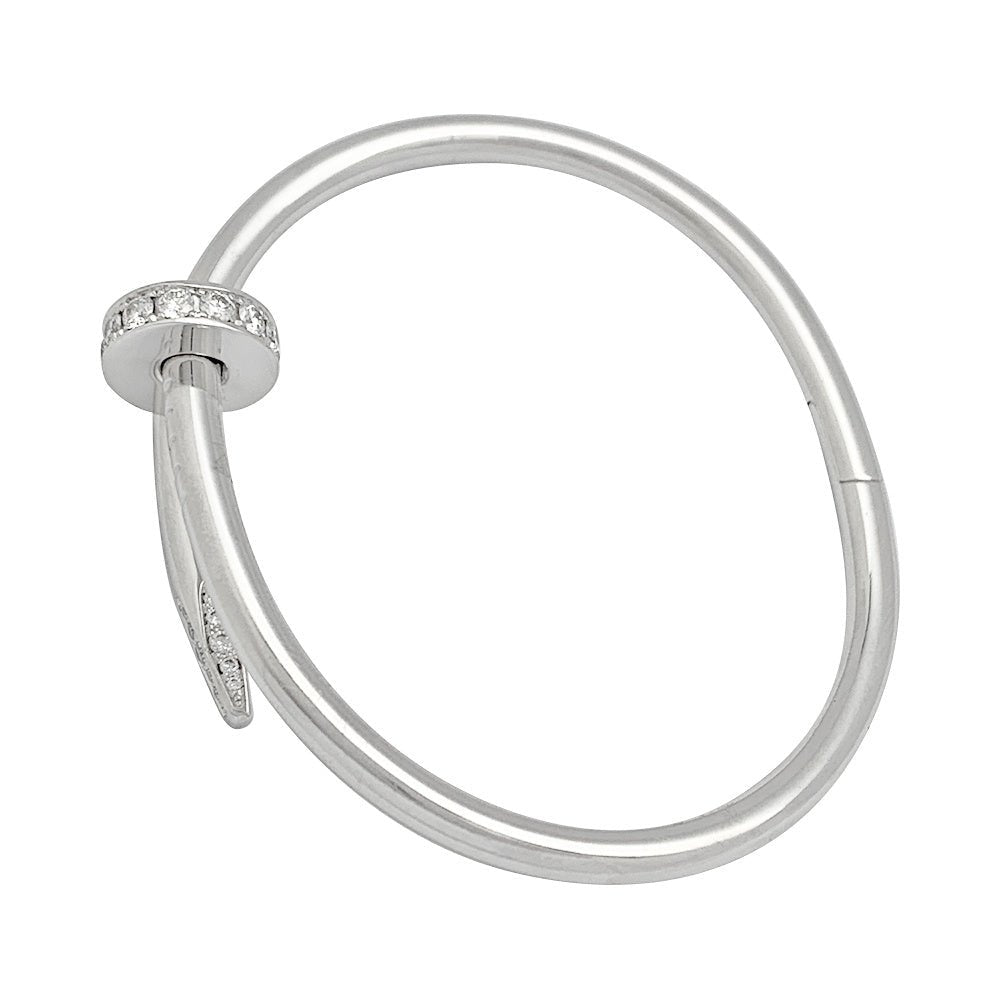 Bracelet Cartier, "Juste un clou", or blanc et diamants - Castafiore