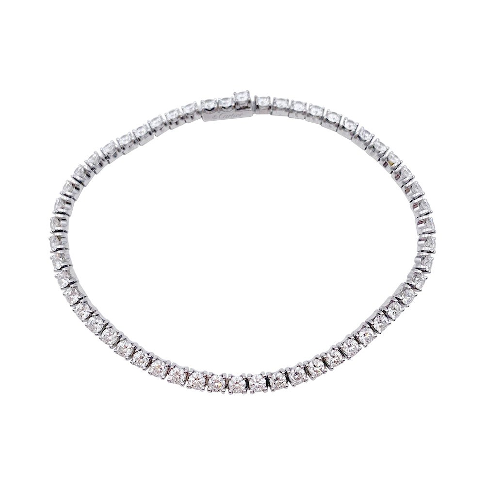 Bracelet CARTIER "Lignes Essentielles" en or blanc et diamants - Castafiore