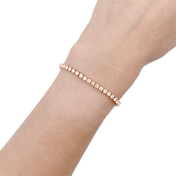 Bracelet CARTIER "Lignes Essentielles" en or rose et diamants. - Castafiore