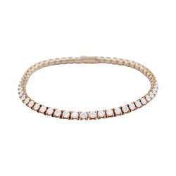 Bracelet CARTIER "Lignes Essentielles" en or rose et diamants. - Castafiore