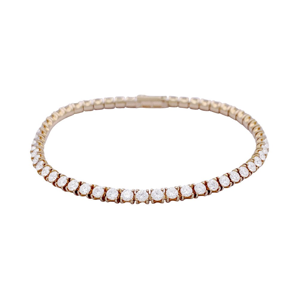 Bracelet CARTIER "Lignes Essentielles" en or rose et diamants. - Castafiore
