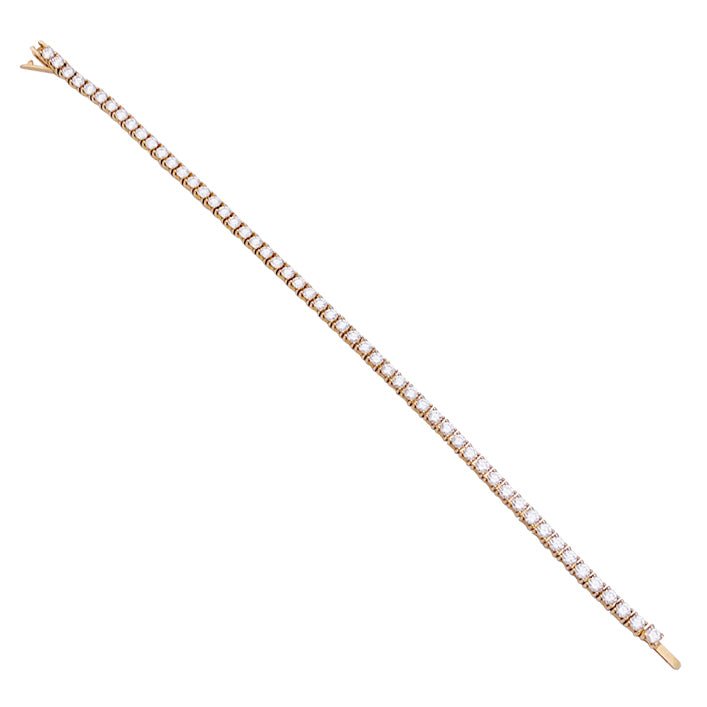 Bracelet CARTIER "Lignes Essentielles" en or rose et diamants. - Castafiore