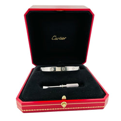 Bracelet CARTIER "Love" en or blanc et diamants - Castafiore