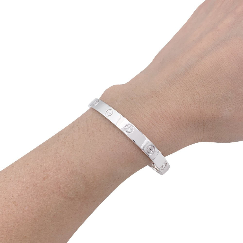 Bracelet Cartier, "Love", or blanc et diamants - Castafiore