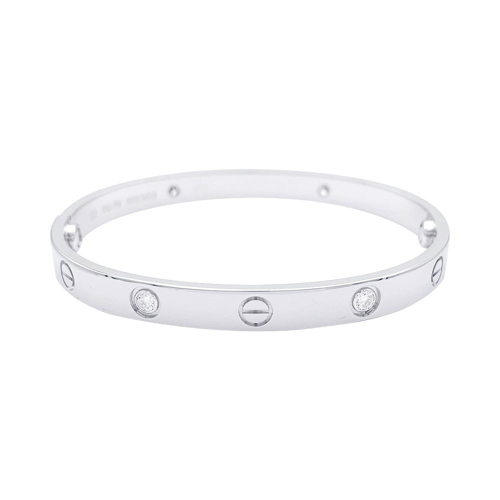 Bracelet Cartier, "Love", or blanc et diamants - Castafiore