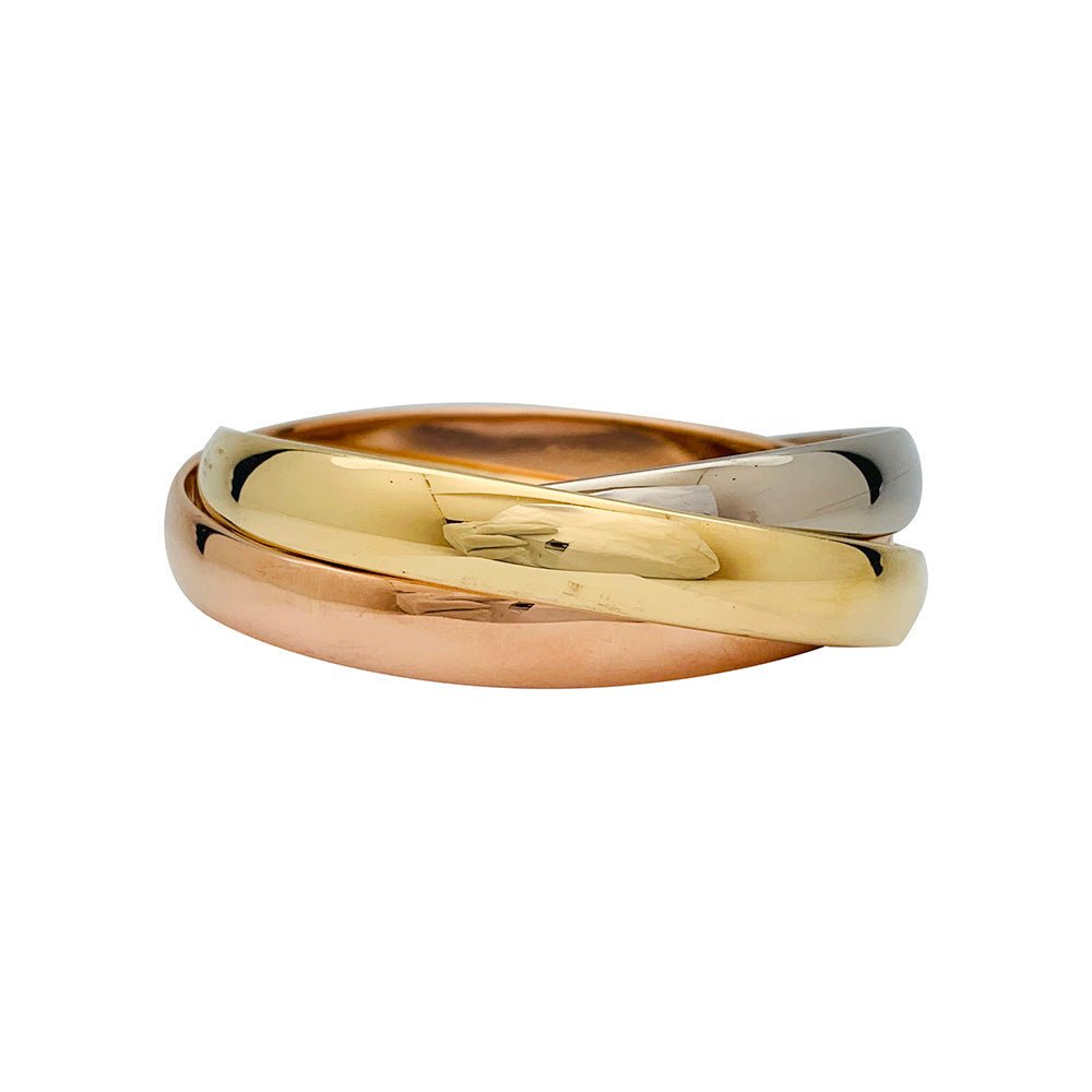 Bracelet Cartier, "Trinity", 3 tons d'or - Castafiore