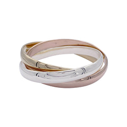 Bracelet Cartier, "Trinity", 3 tons d'or - Castafiore