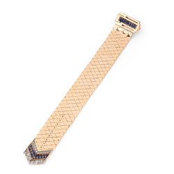 Bracelet ceinture BOUCHERON en or jaune, saphirs et diamants - Castafiore