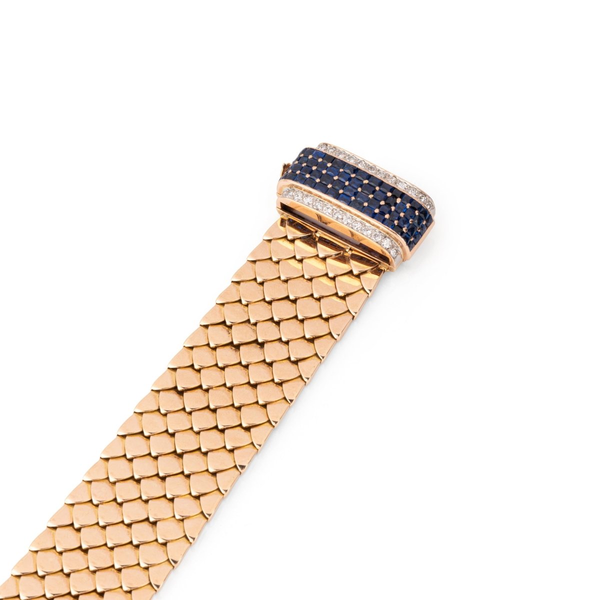 Bracelet ceinture BOUCHERON en or jaune, saphirs et diamants - Castafiore