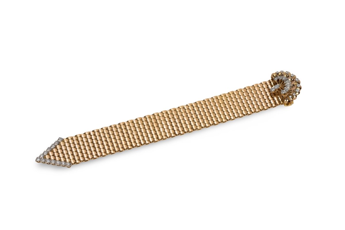 Bracelet Ceinture en or jaune et diamant - Castafiore