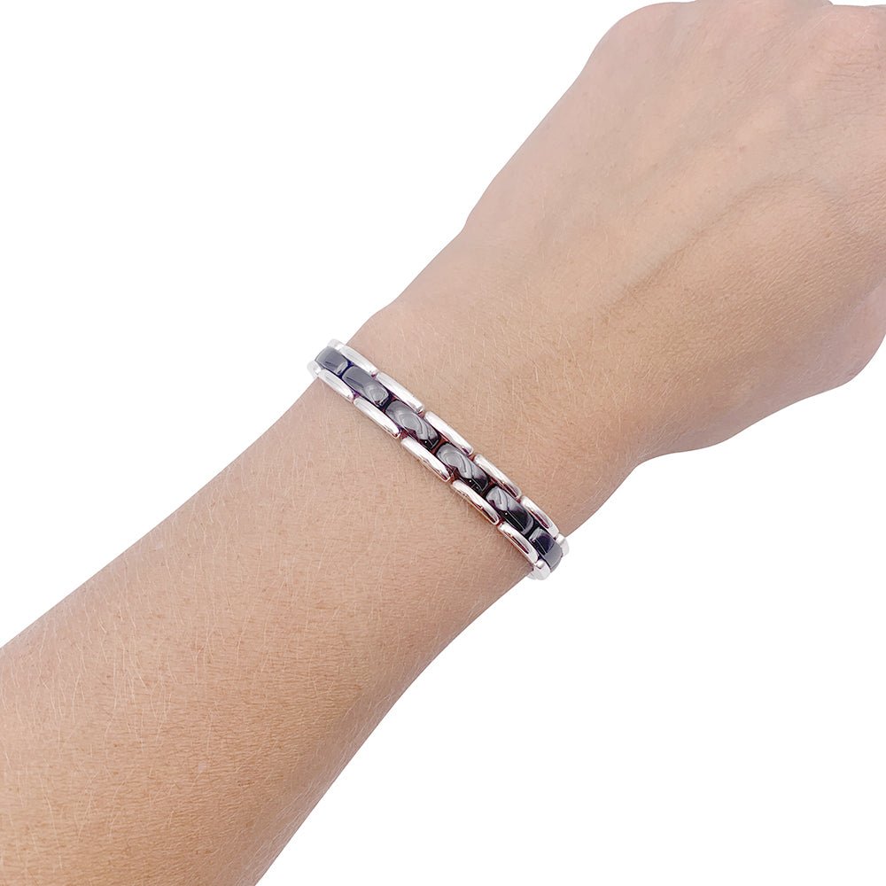 Bracelet Chanel "Ultra" en or blanc et céramique - Castafiore