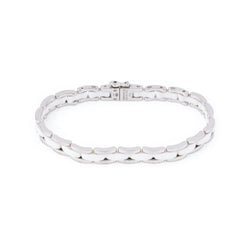 Bracelet CHANEL "Ultra", en or blanc et céramique blanche - Castafiore