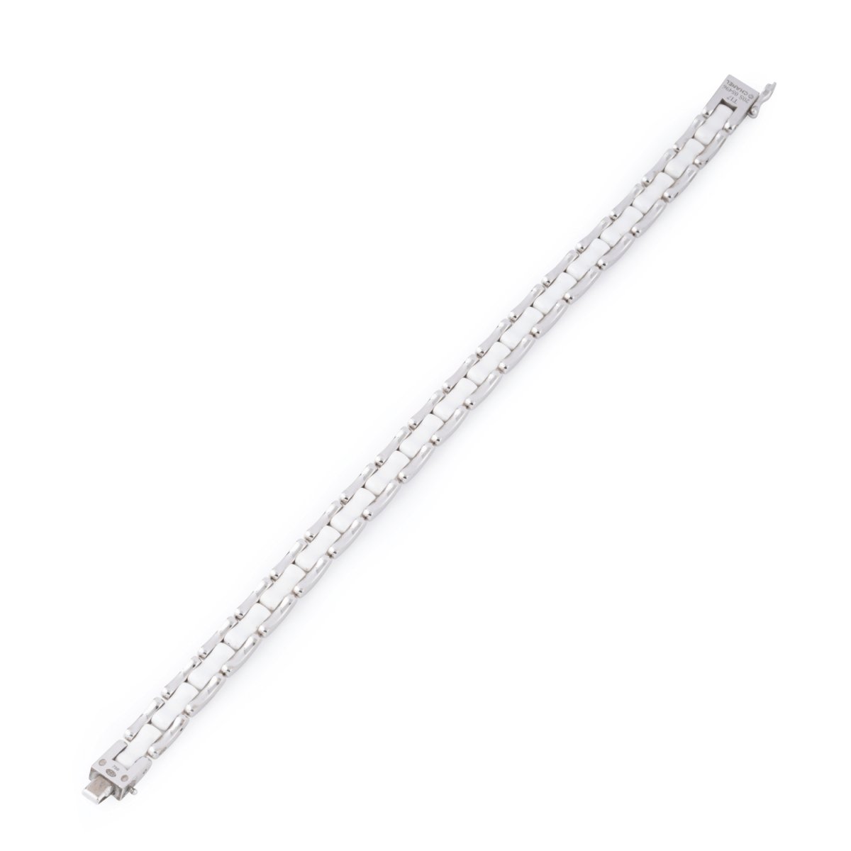 Bracelet CHANEL "Ultra", en or blanc et céramique blanche - Castafiore