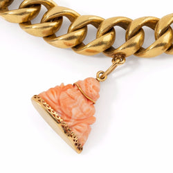 Bracelet charms en or jaune avec 5 breloques venitiennes - Castafiore