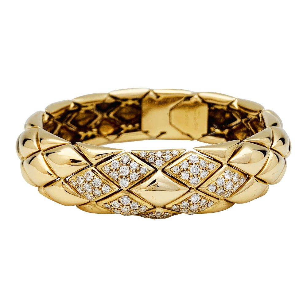 Bracelet CHAUMET, "Les Belles Cordelières", en or jaune et diamants. - Castafiore