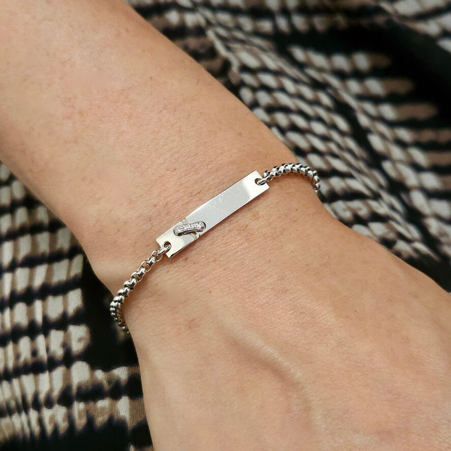 Bracelet Chaumet ''Lien" diamants en or blanc - Castafiore
