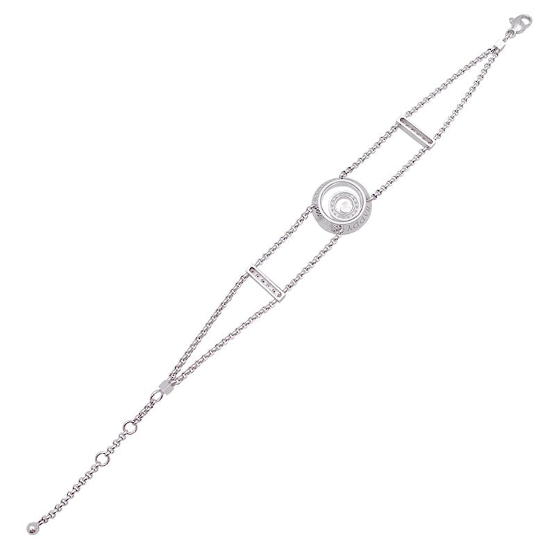 Bracelet CHOPARD "Happy Spirit" en or blanc et diamants - Castafiore