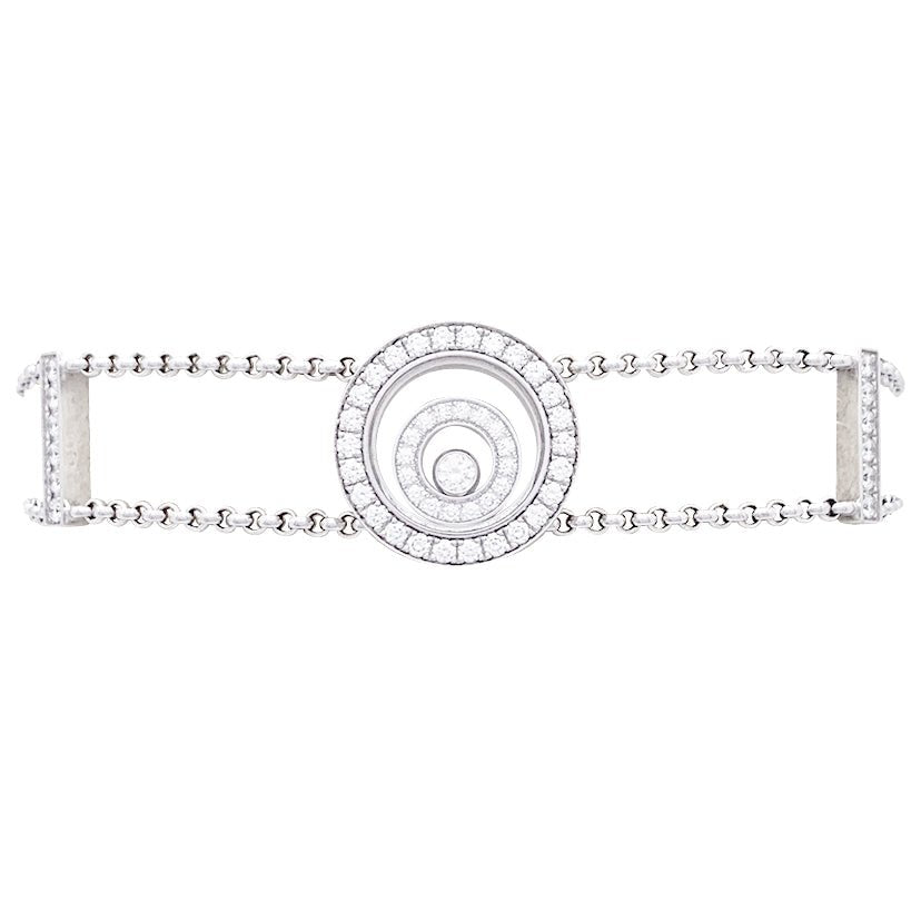 Bracelet CHOPARD "Happy Spirit" en or blanc et diamants - Castafiore