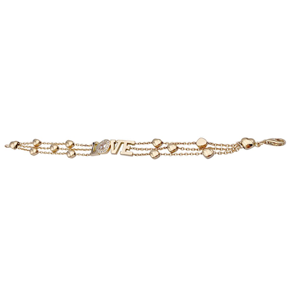 Bracelet CHOPARD “Love Happy Diamonds" en or jaune et diamants - Castafiore
