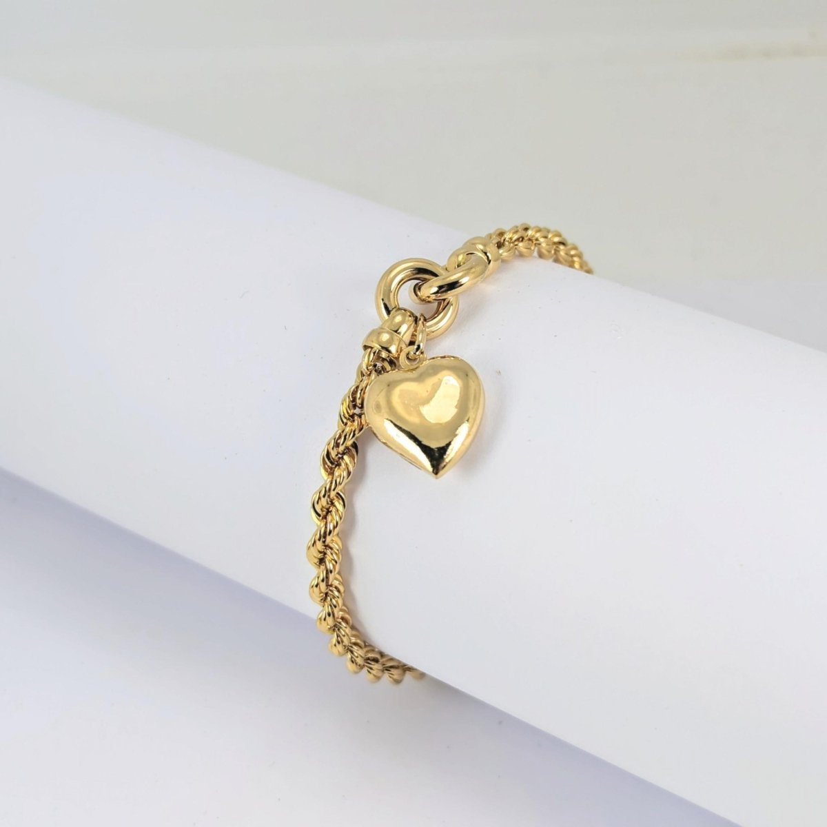 Bracelet coeur or jaune - Castafiore