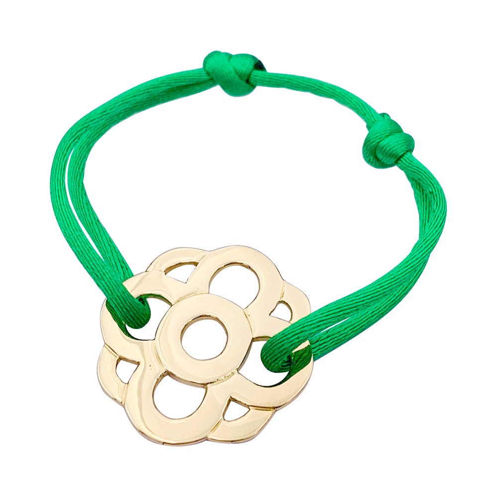 Bracelet cordon motif or jaune. - Castafiore