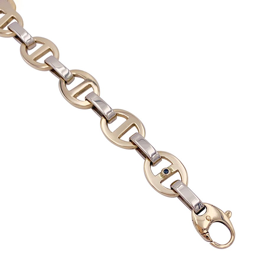 Bracelet deux ors maille marine - Castafiore