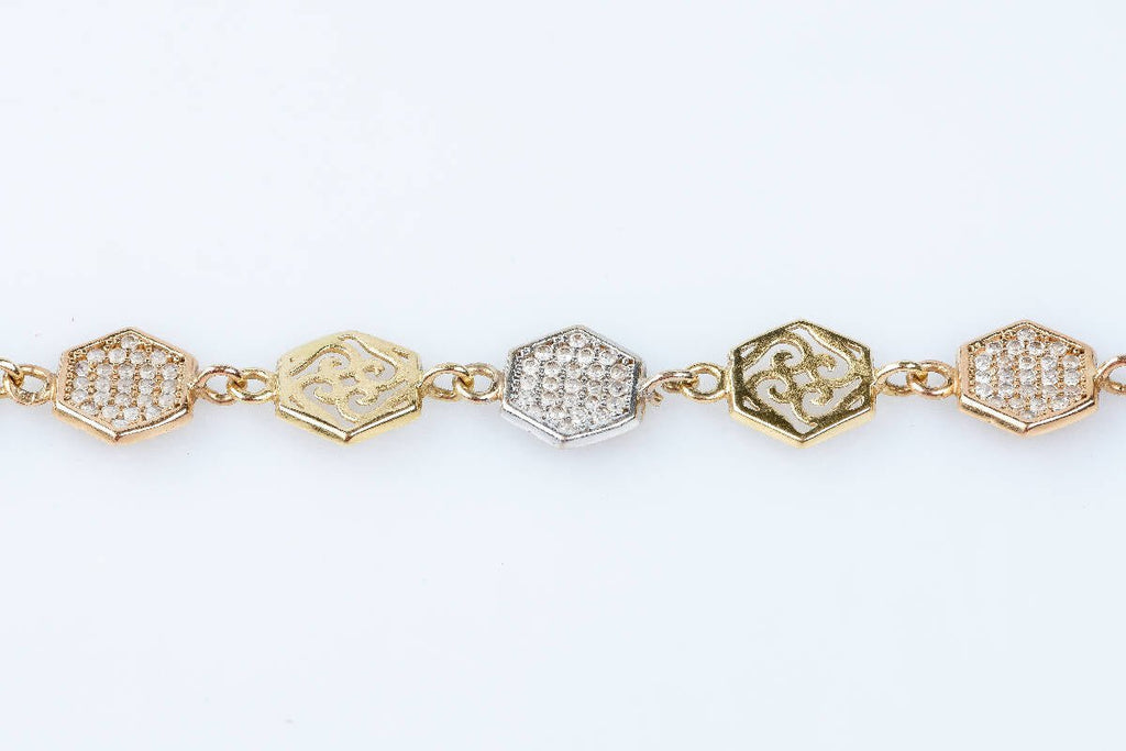 Bracelet diamant en or bicolore 18 carats - Castafiore