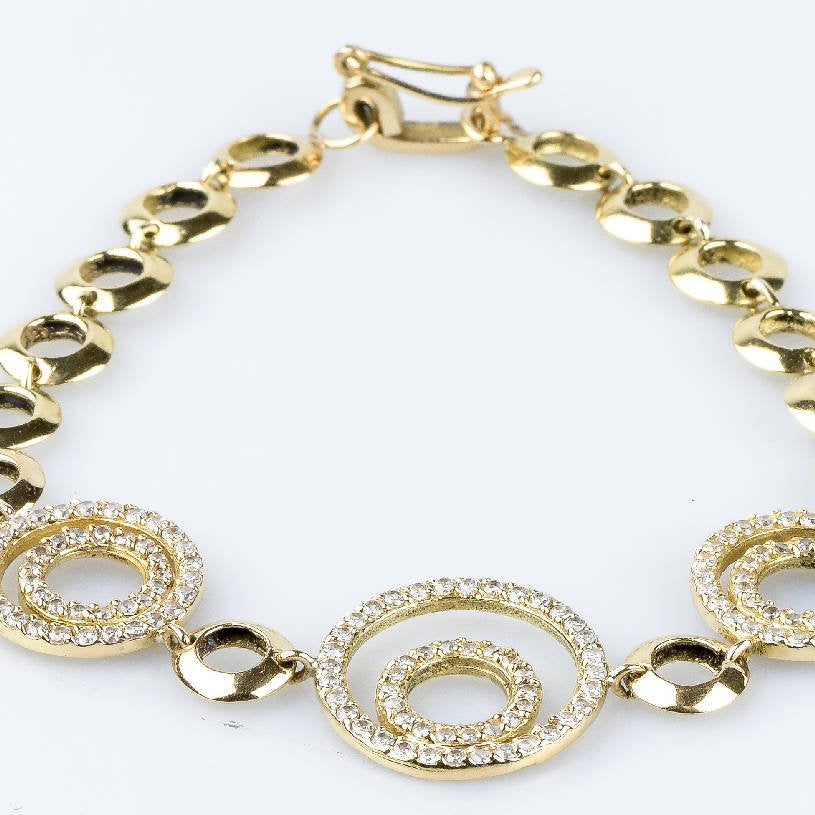 Bracelet diamants en or jaune 18 carats - Castafiore