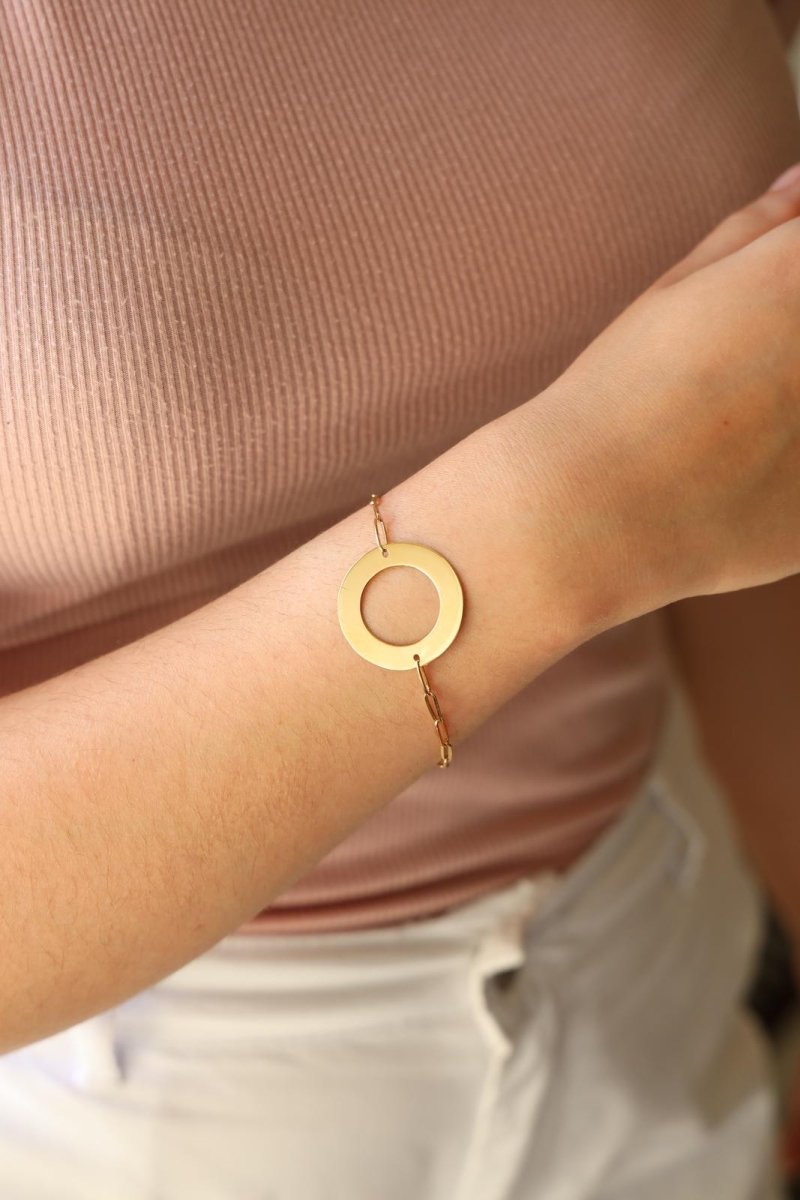 Bracelet DINH VAN "Cible" en or jaune - Castafiore