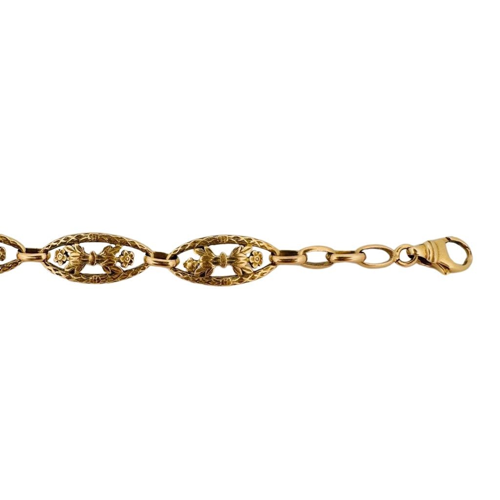 Bracelet en maille filigrané en or jaune - Castafiore